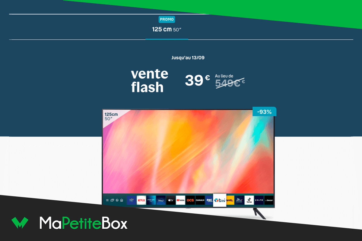 L'offre box + Smart TV de Samsung, une promo à 39€