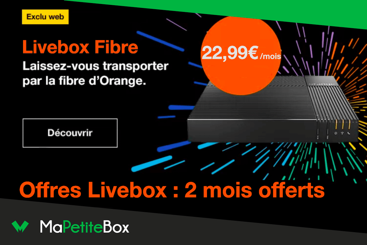 Deux box pas chères sur le réseau fibre d'Orange à aprtir de 15€