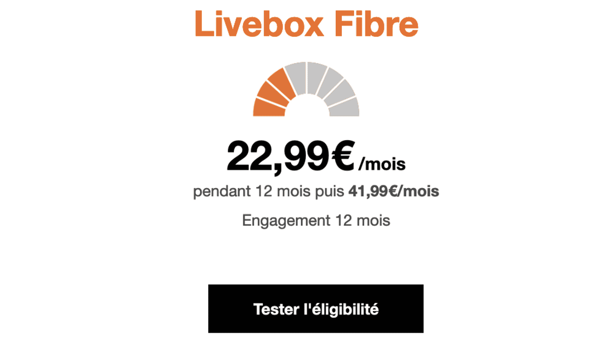 Box en promo Livebox fibre Orange