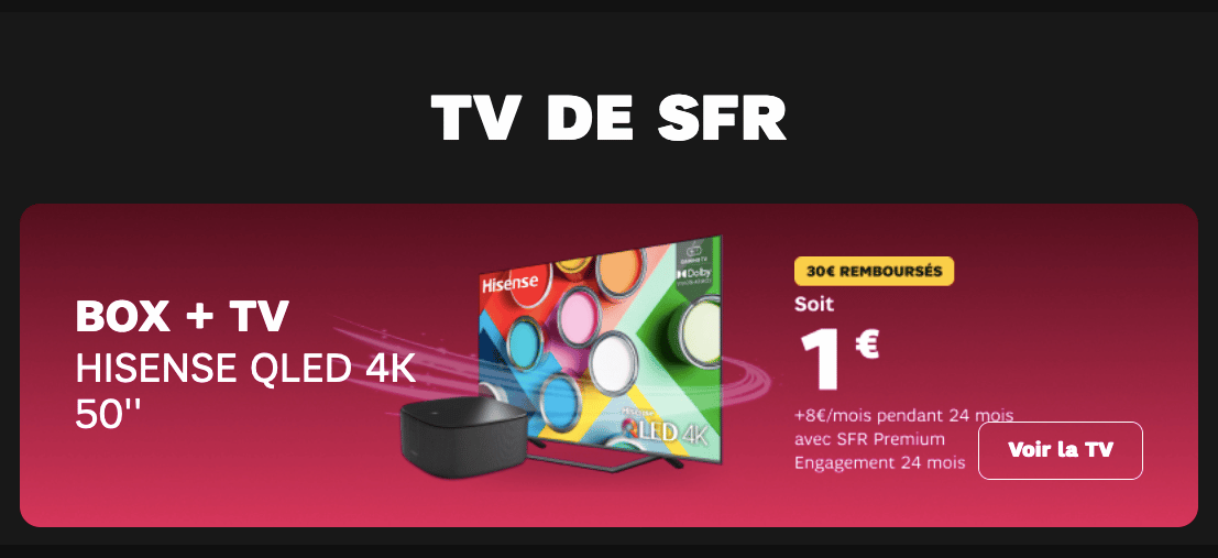 Offre box + TV de SFR