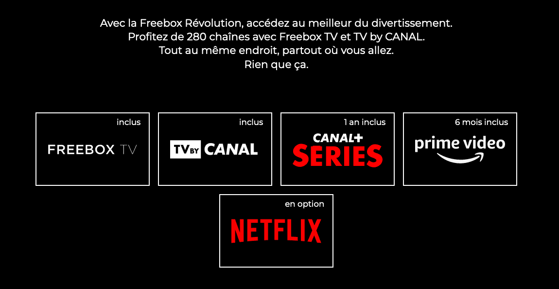Bouquet TV Freebox Révolution