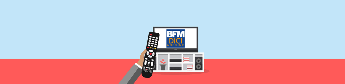 Le numéro de la chaînes BFM DICI Alpes du Sud sur les box TV des FAI.