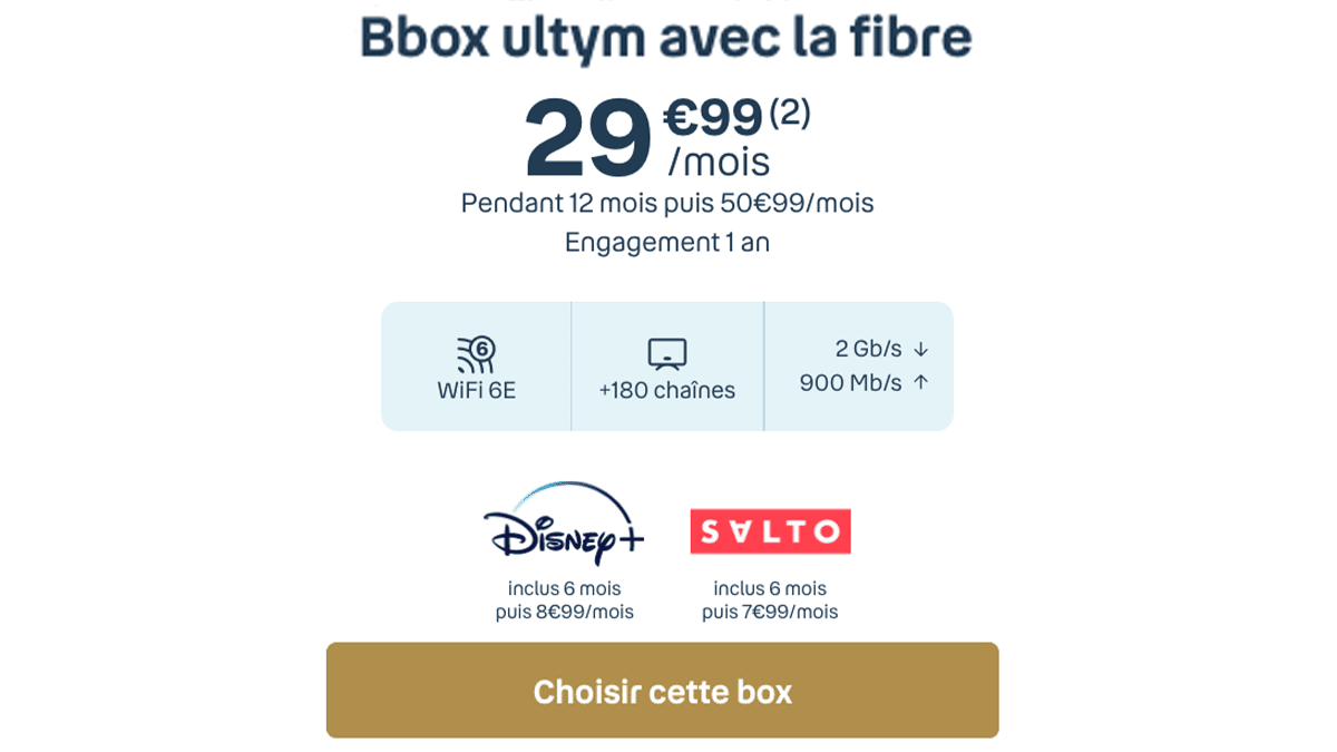 La Bbox ultym avec Disney+ de Bouygues Telecom