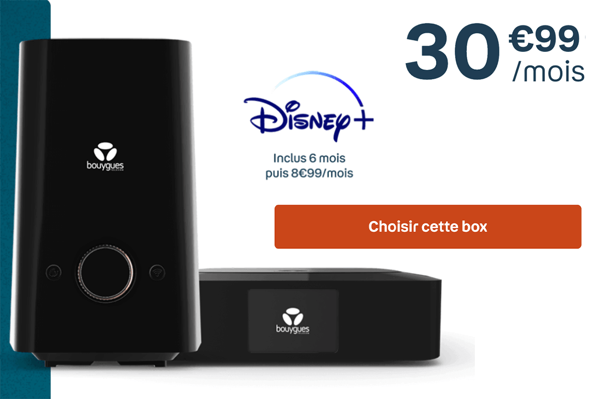 Bouygues box fibre optique avec Disney+ offert
