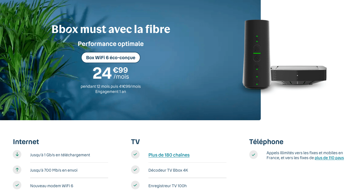 la box fibre 1 Gb/s de Bouygues Telecom