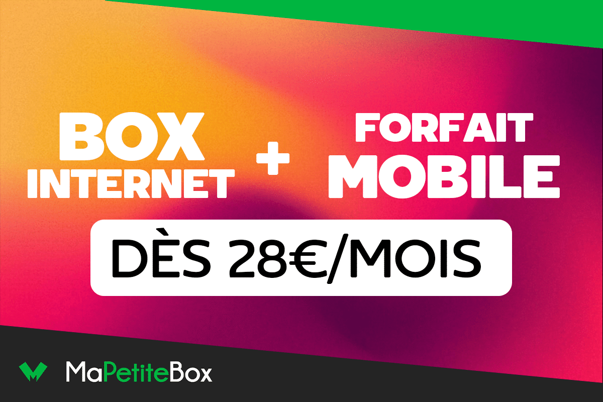 Une box internet + forfait mobile disponible à partir de 28€/mois