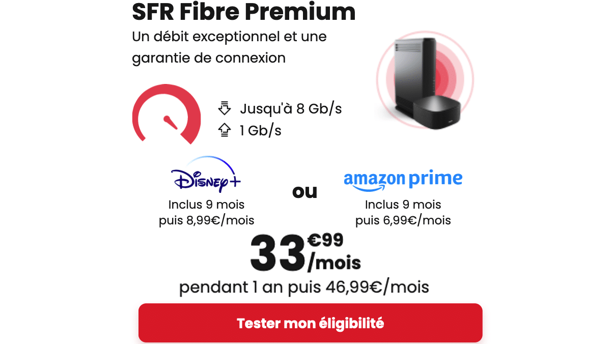 SFR Fibre Premium la box internet rapide
