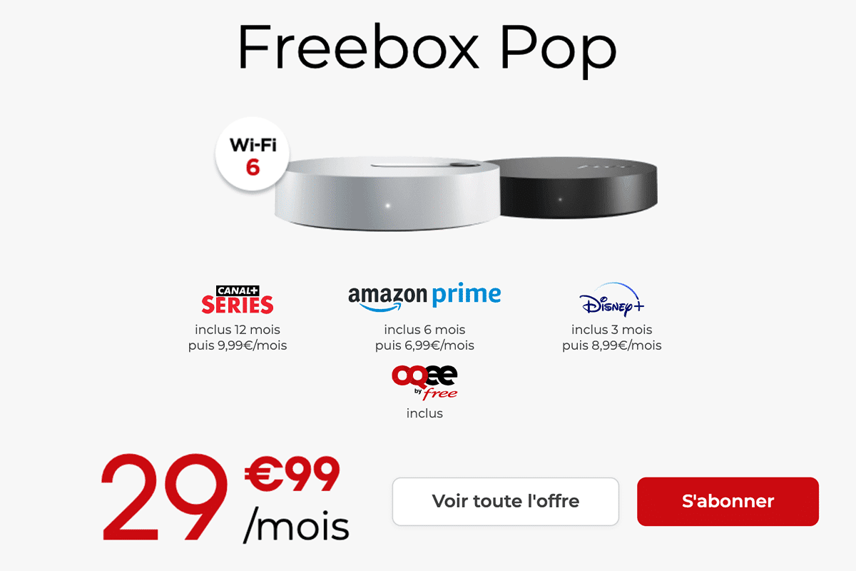 Free box internet à 30€ avec Disney+