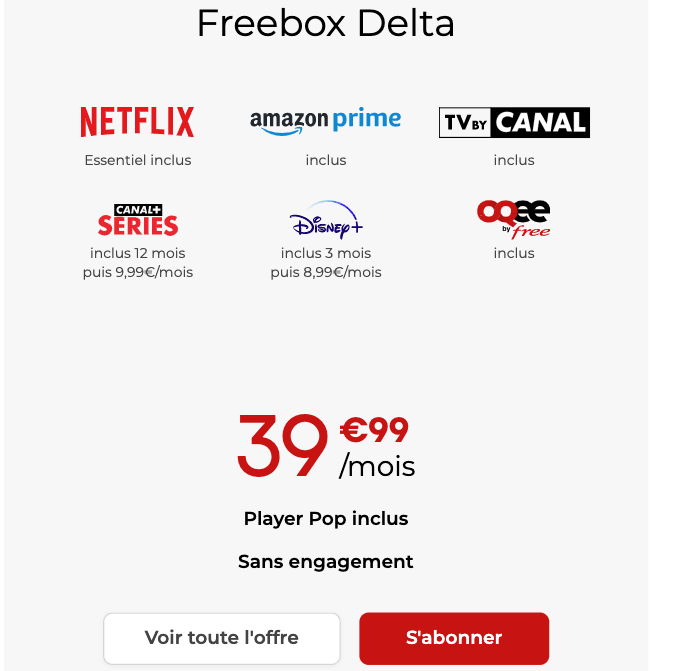 Box internet Free Freebox Delta