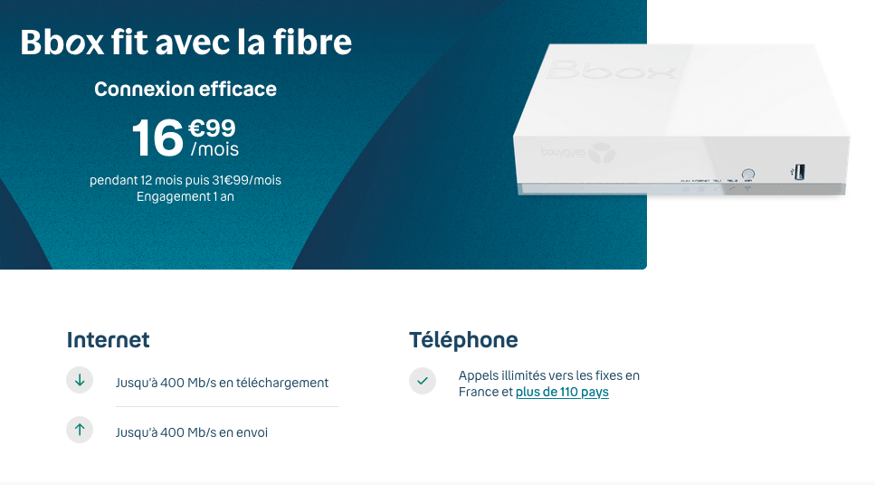 La box internet en promotion de Bouygues Telecom