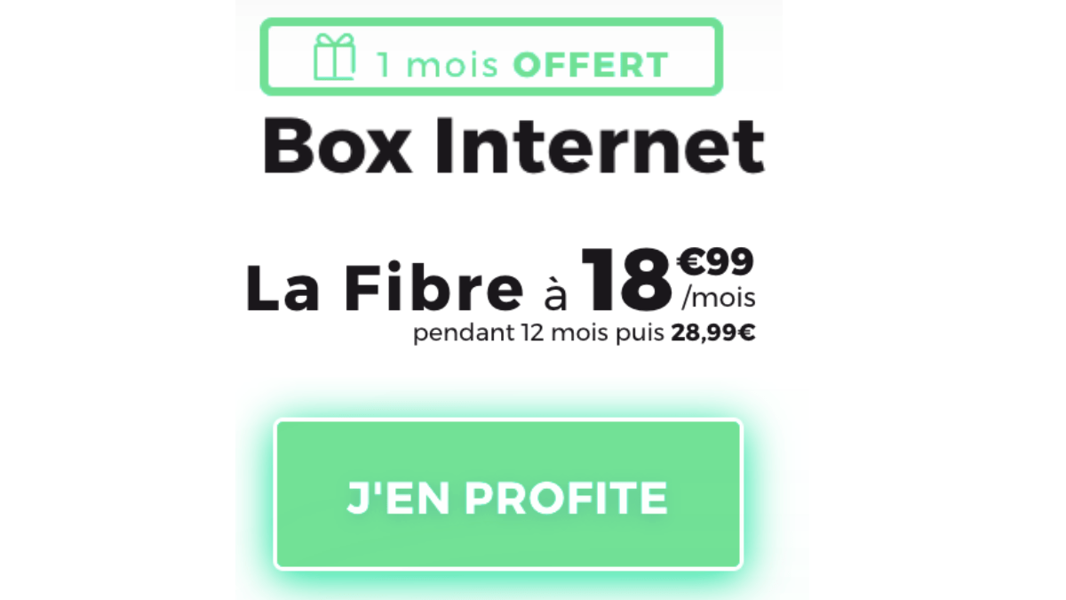 La box internet en promo sans engagement de RED by SFR à 19€