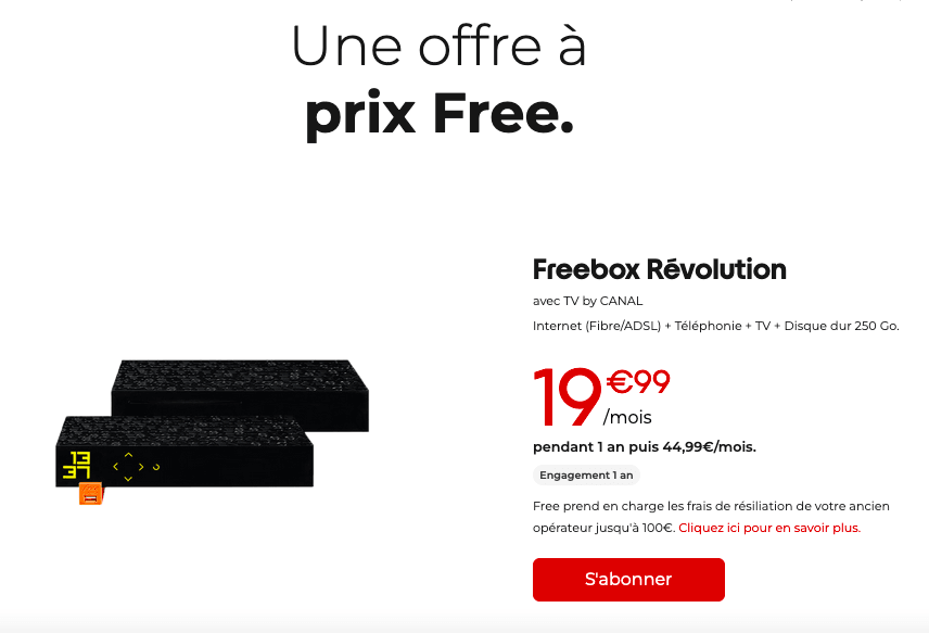 La box internet en promotion de Free