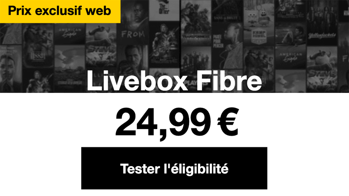 Livebox Fibre box internet avec TV