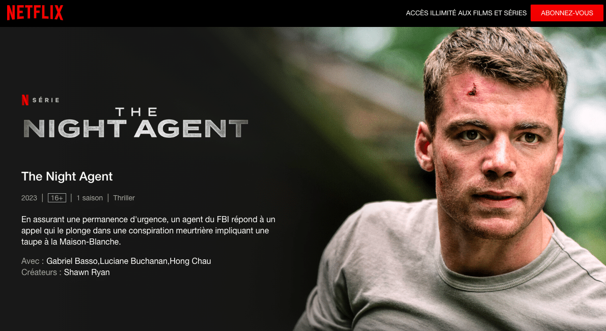 The Night Agent sur Netflix