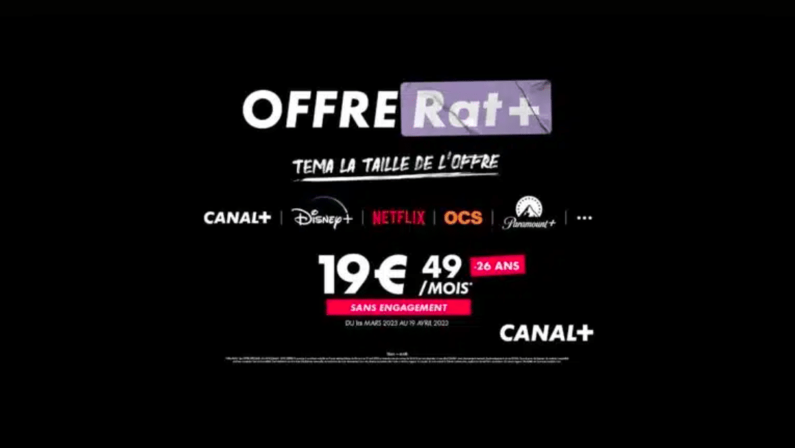 Offre streaming Canal Rat+
