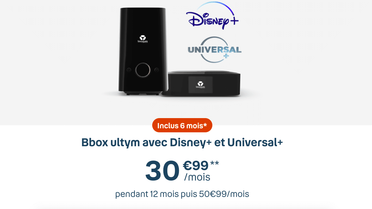 Box internet avec Disney+ Bouygues
