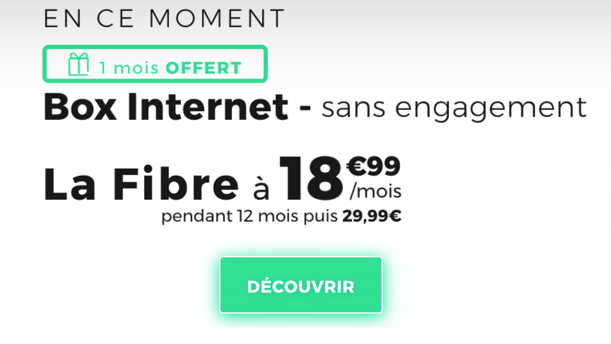 La box internet de RED by SFR est disponible sans engagement
