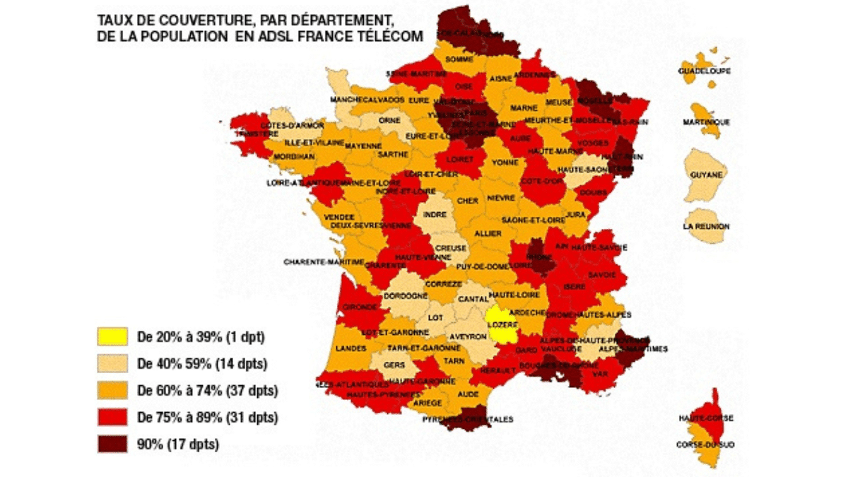 Couverture ADSL en France