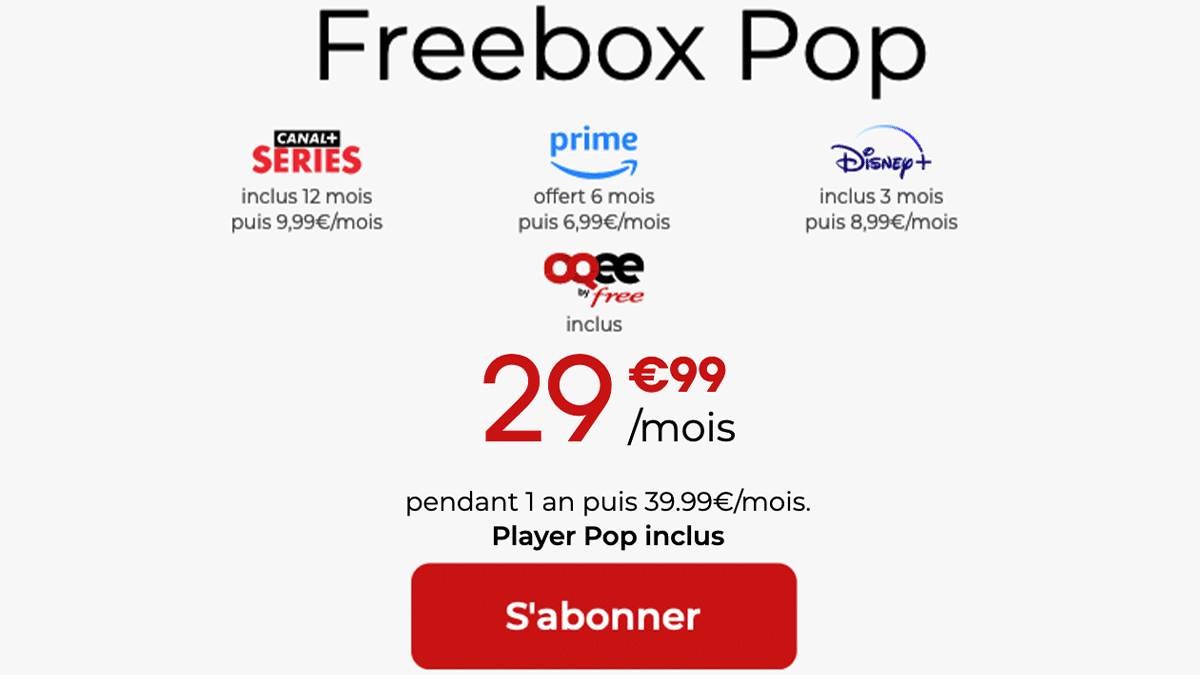 Freebox Pop avec Disney+