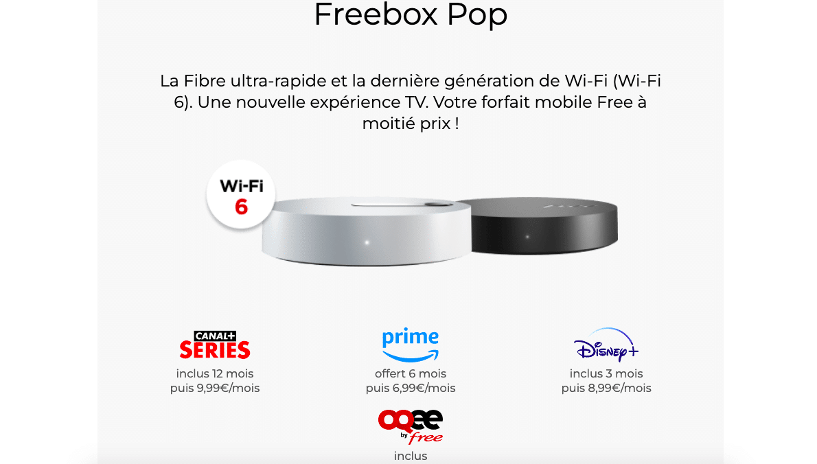 Freebox Pop avec Disney+