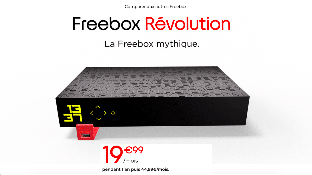 Freebox Révolution box avec TV promo