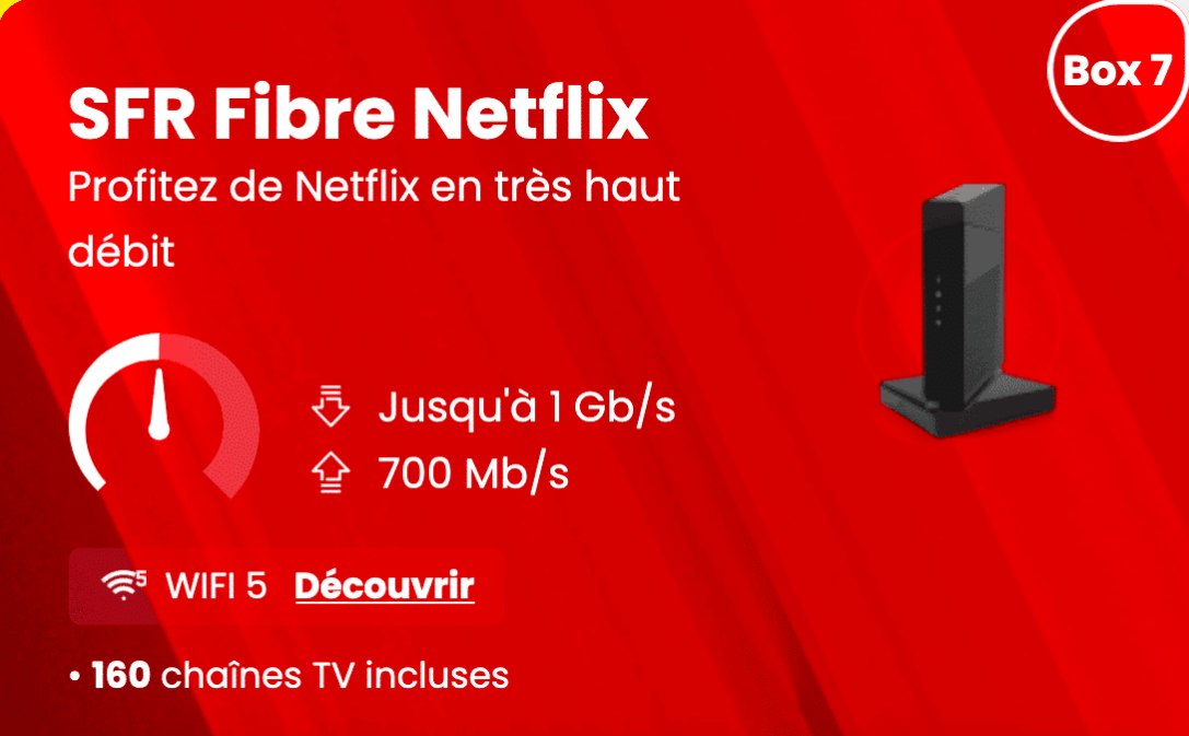 SFR Fibre Netflix inclus