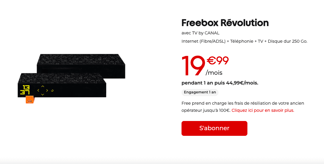 Box de free avec forfait gratuit