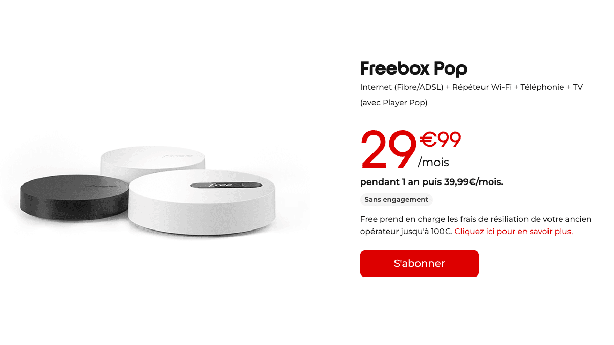 Freebox Pop box pas chère