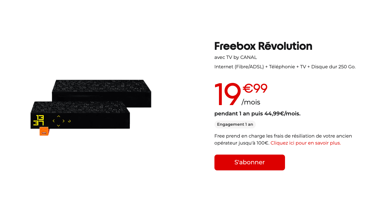 Freebox Révolution box pas chère