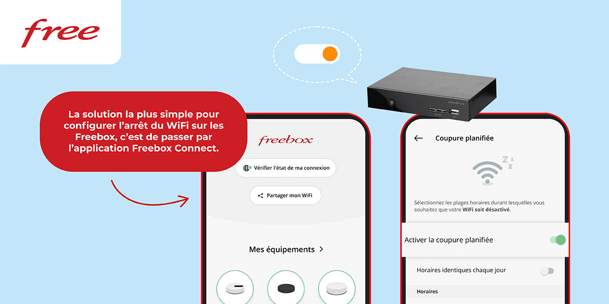Programmer une coupure du Wi-Fi de sa Freebox.
