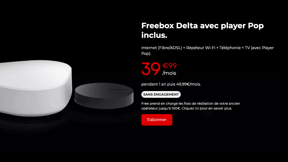 Box fibre optique Freebox Delta