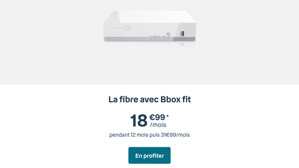 Box internet en promo Bbox fit de Bouygues