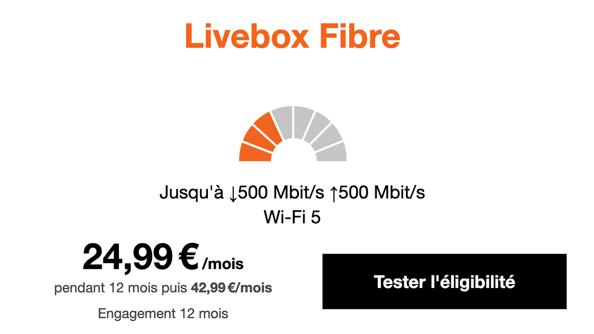 Livebox Fibre Orange promo