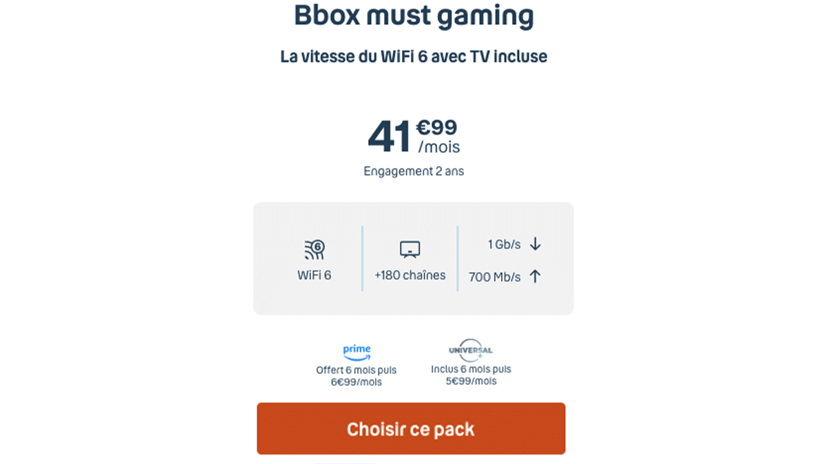 Promo box internet Bbox must gaming