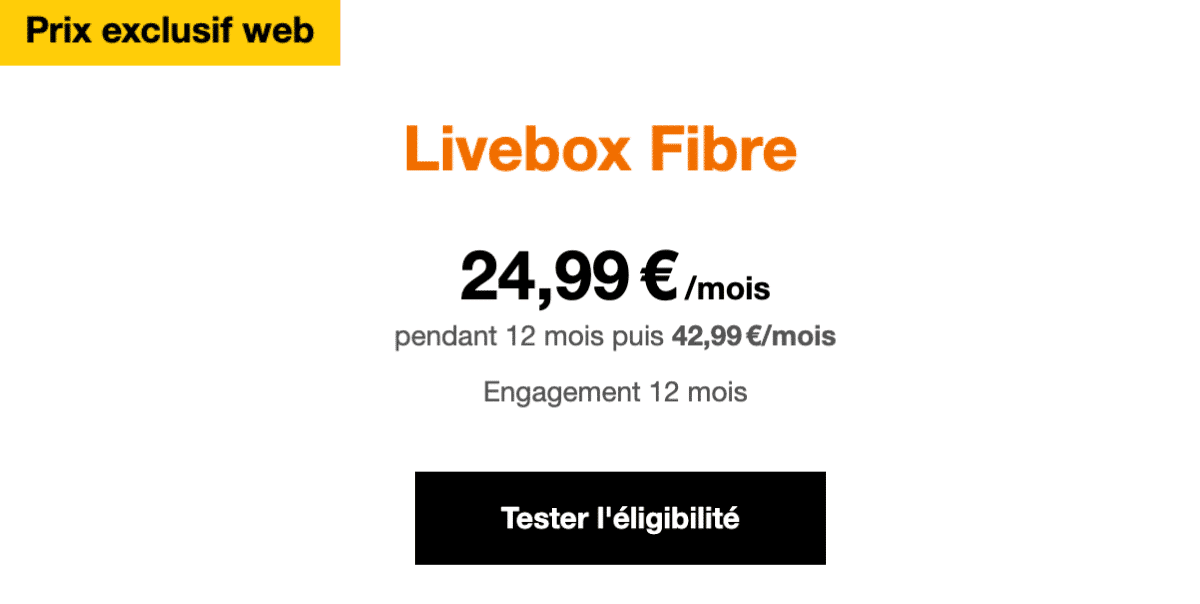 Box fibre Livebox en promo