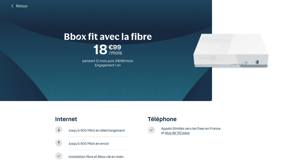 Bbox fit box internet sans TV