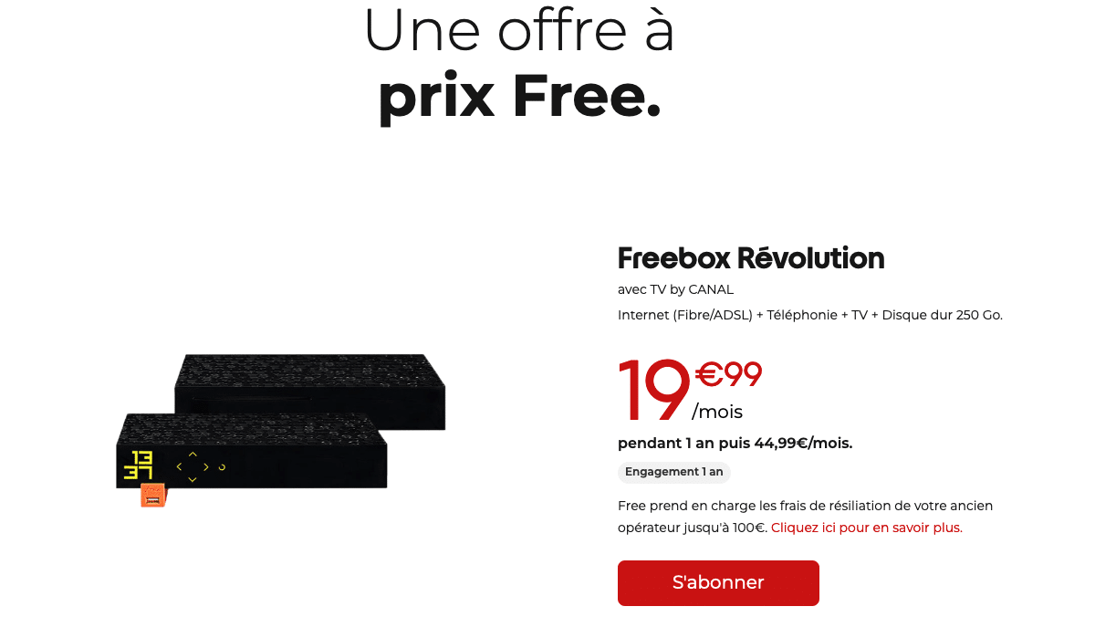 La Freebox Révolution, la box internet avec TV de Free