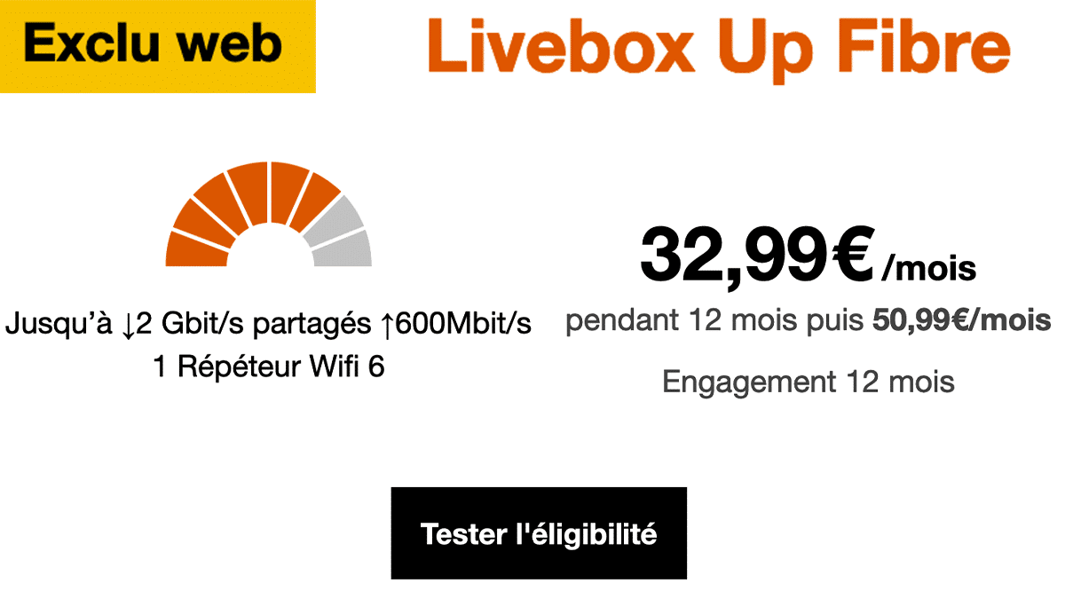 Livebox Up Fibre box internet