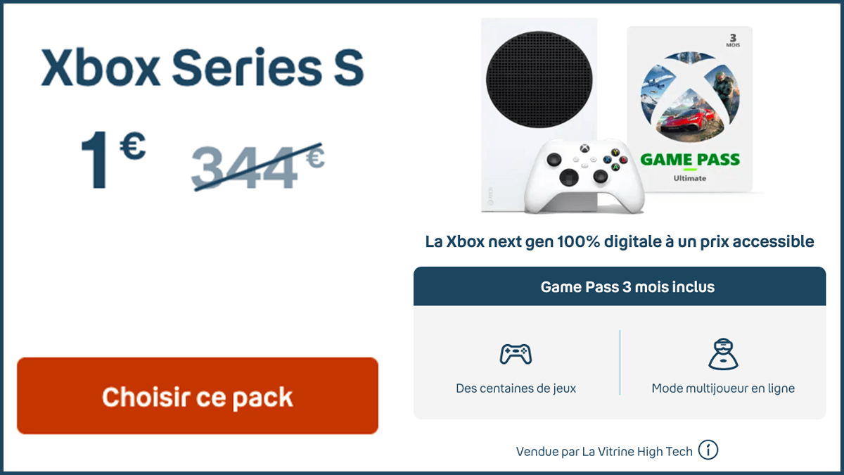 Xbox Series S à 1€