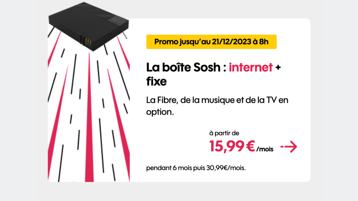 Box internet en promo spéciale chez Sosh