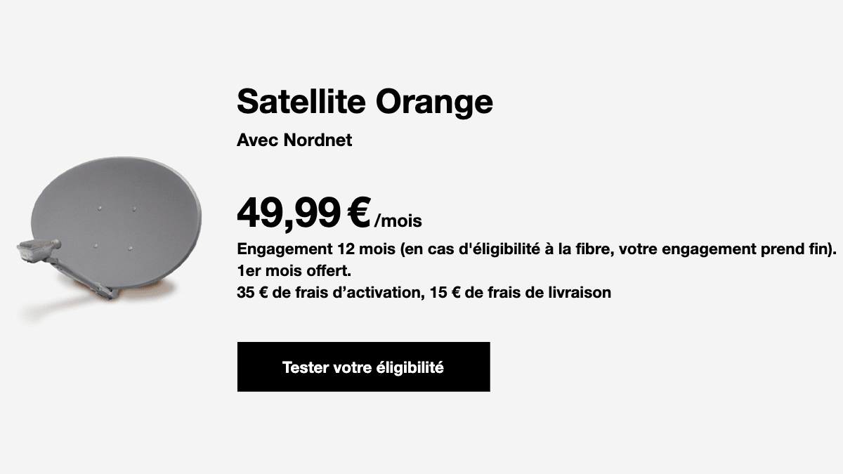 Box internet satellite abonnement Orange