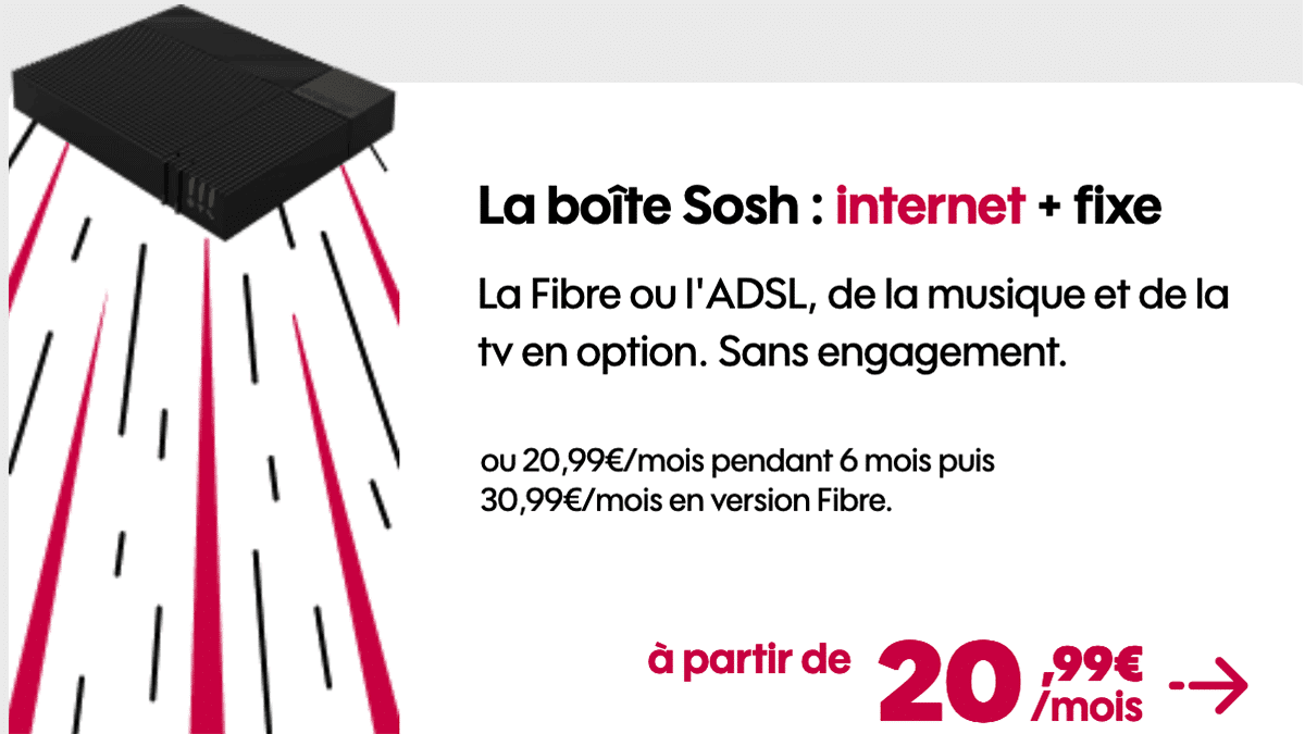 Box internet à 20€ Sosh