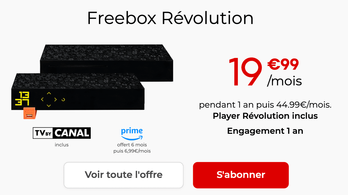 Freebox fibre optique box à 20€