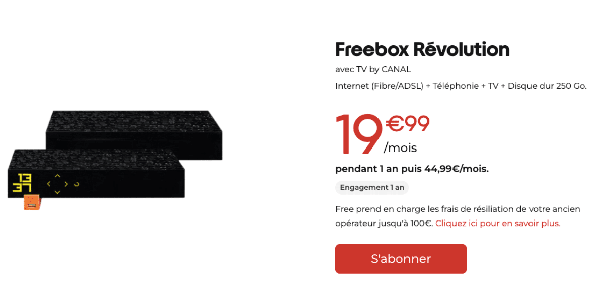 La Freebox Révolution est toujours disponible