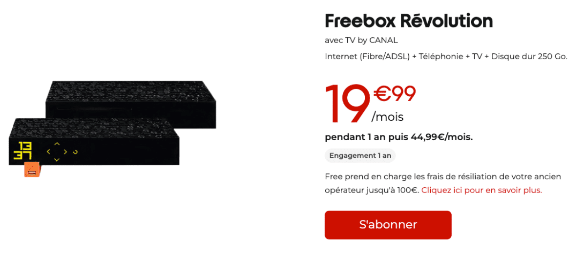 La Freebox Révolution en promo