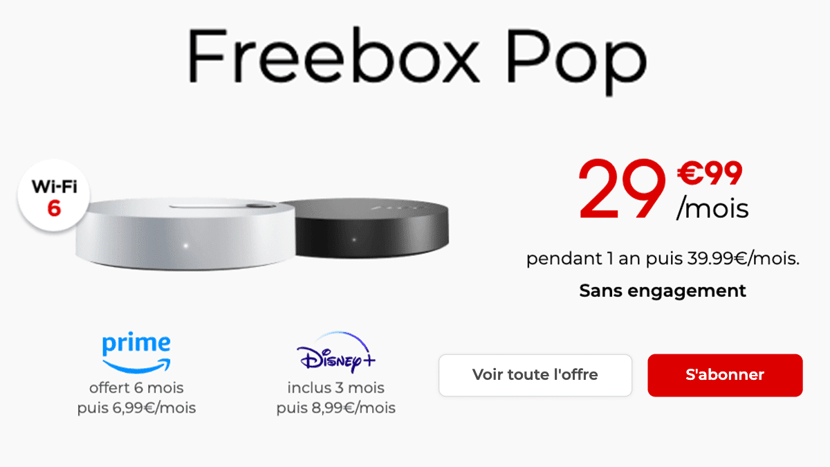 Box internet en promo Free Pop