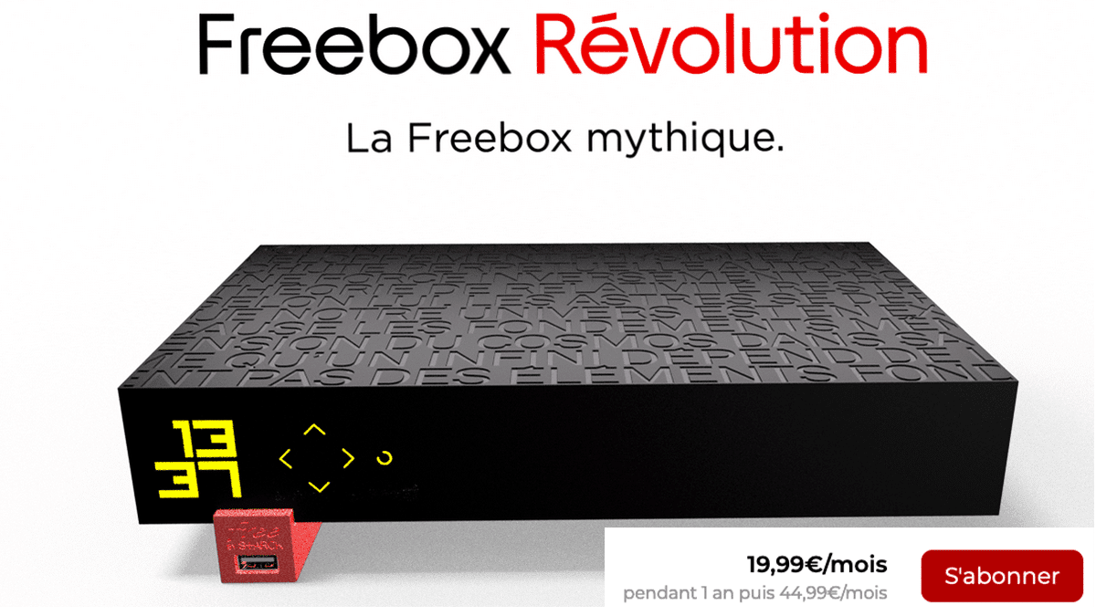 Box fibre optique Freebox Révolution