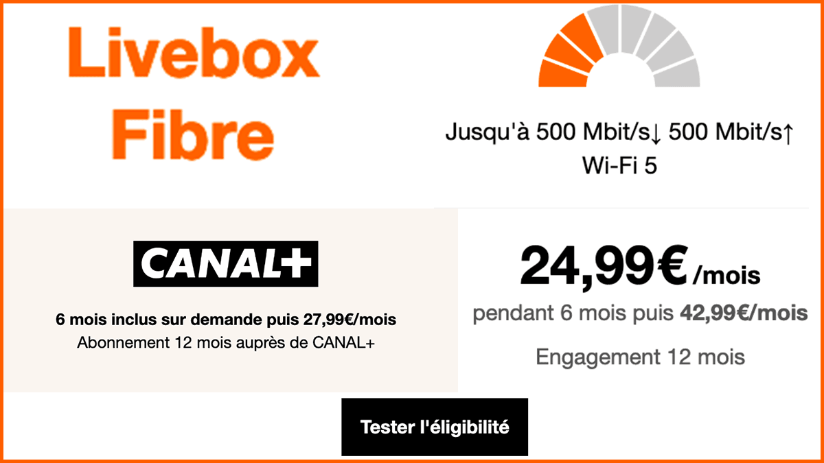 Canal+ gratuit box internet Orange