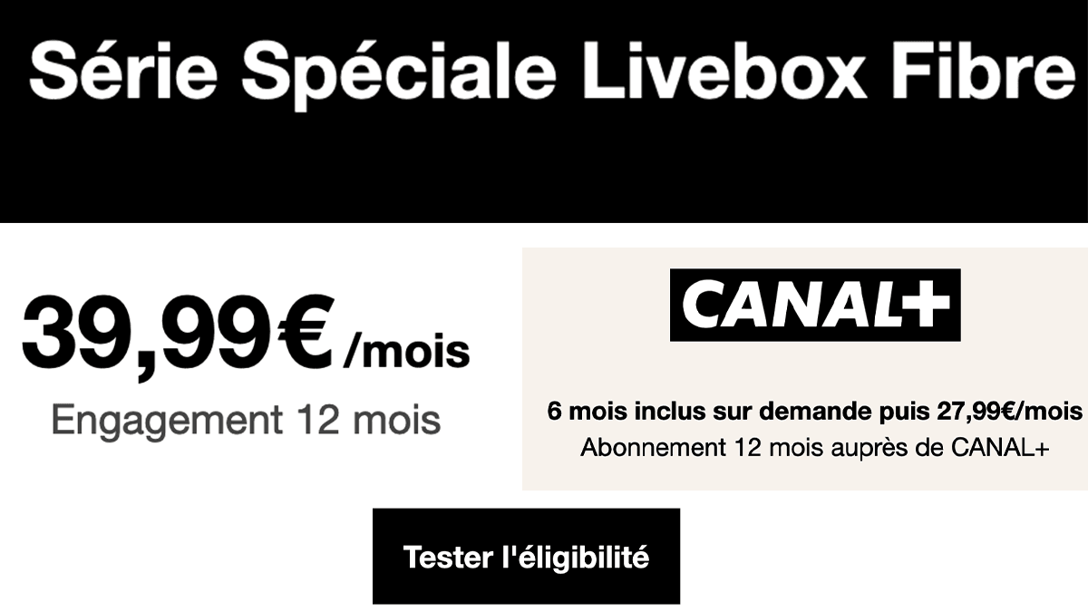 Canal+ offert box internet Orange