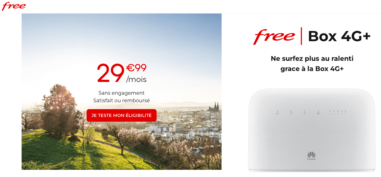 La box internet 4G de Free est disponible